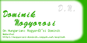 dominik mogyorosi business card